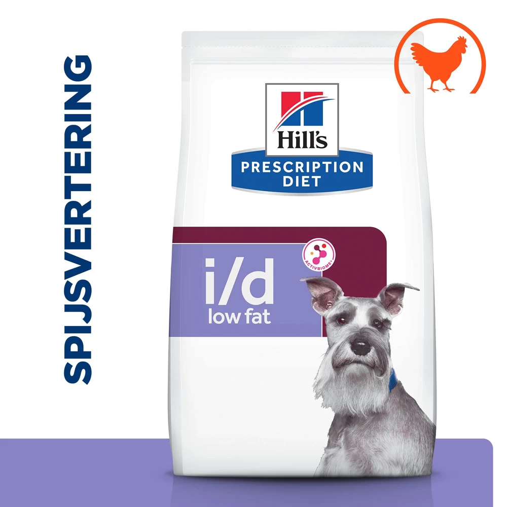 Hill's Prescription Diet I/d Low Fat Digestive Care Hondenvoer Met Kip 4kg 2 Hill's Prescription Diet I/d Low Fat Digestive Care Hondenvoer Met Kip 4kg - Afbeelding 2