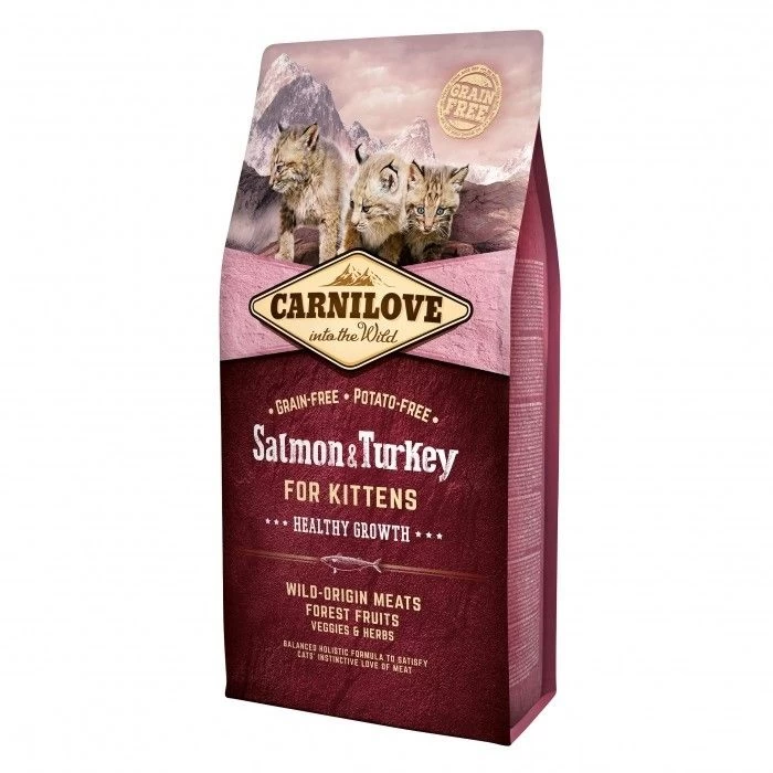Carnilove Kitten Healthy Growth Zalm & Kalkoen 6kg 1 Carnilove Kitten Healthy Growth Zalm & Kalkoen 6kg