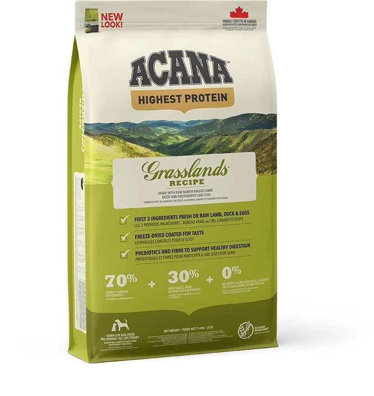 Acana High Proteïn Grasslands Hond 2kg 1 Acana High Proteïn Grasslands Hond 2kg