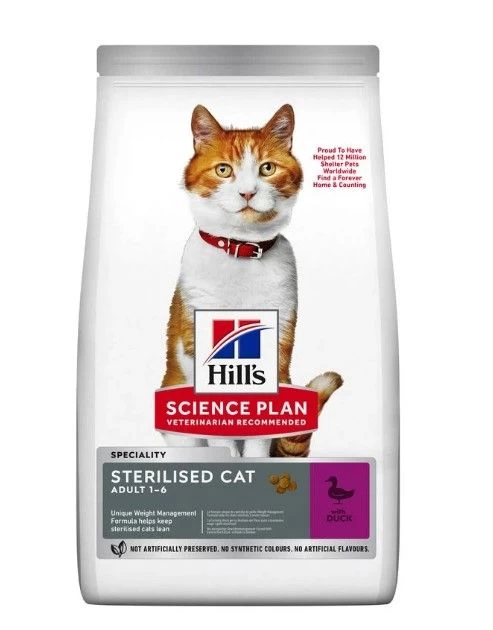 Hill's Science Plan Young Adult Sterilised - Eend - 10kg 1 Hill's Science Plan Young Adult Sterilised - Eend - 10kg