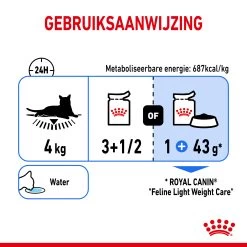 Royal Canin Light Weight Care Natvoer In Jelly Kattenvoer 12x85g 25 Royal Canin Light Weight Care Natvoer In Jelly Kattenvoer 12x85g -Huisdierbenodigdheden Winkel Royal Canin Light Weight Care Kat NL Dosage