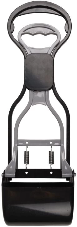 Flamingo Poepschep Easy Scoop Zwart/grijs M 12x10x36,5cm