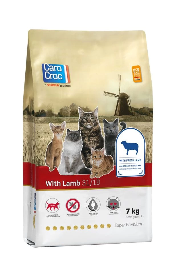 Carocroc 31/18 - Kattenvoer Met Lam - 7kg 1 Carocroc 31/18 - Kattenvoer Met Lam - 7kg